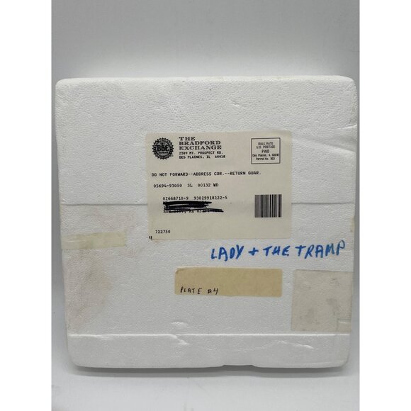 Walt Disney Lady And The Tramp Merry Christmas Collectible Plate Limited Edition - Picture 2 of 5